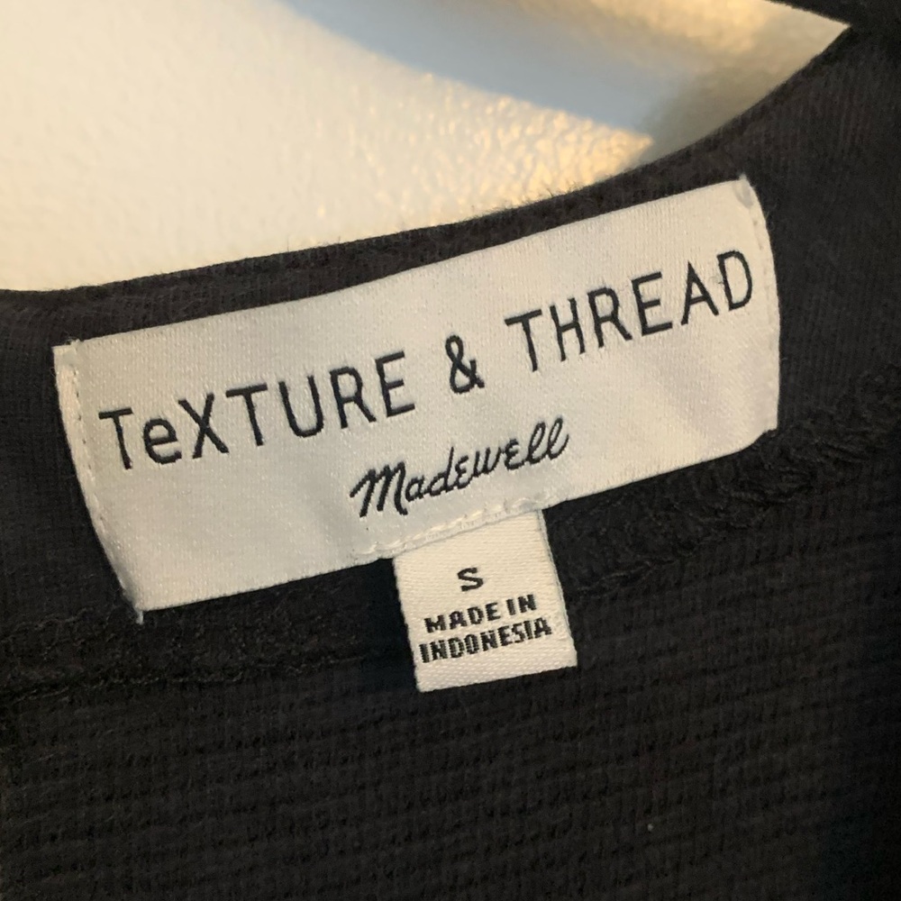 Madewell Texture & Thread Black Wide-Leg Jumpsuit, Womens Size Small - Picture 6 of 13